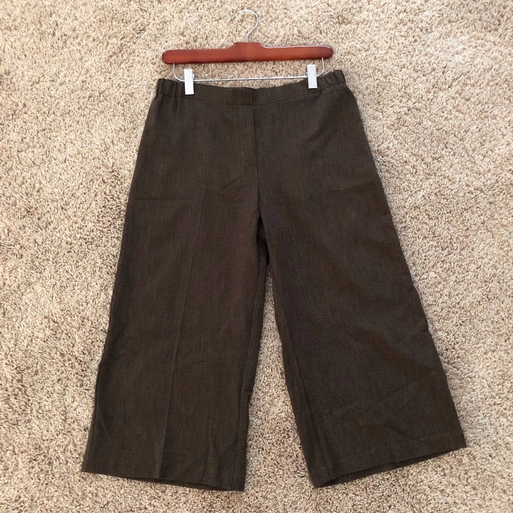 Duet Designs Black/Brown Dressy Maternity Culottes
